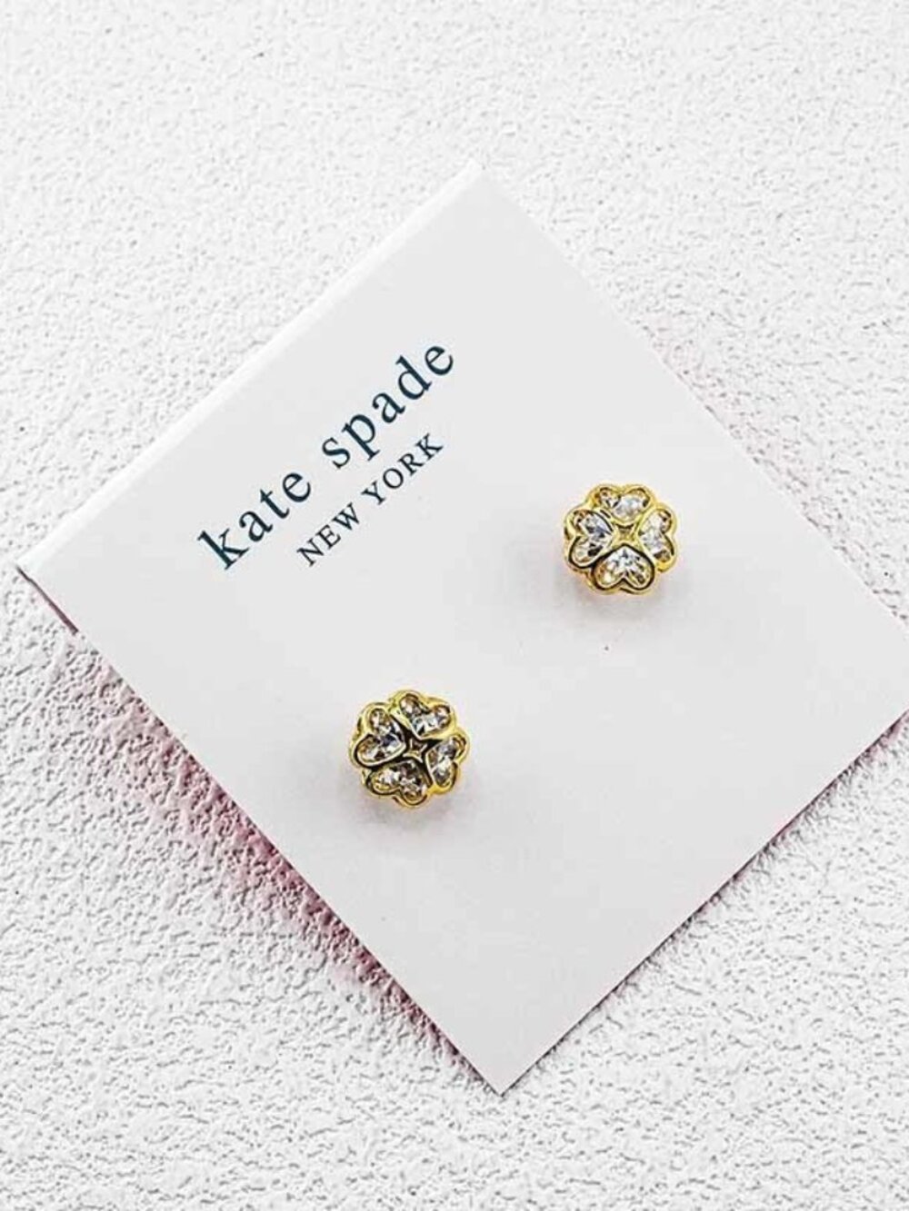 Kate Spade Four-Leaf Clover Crystal Stud Earrings